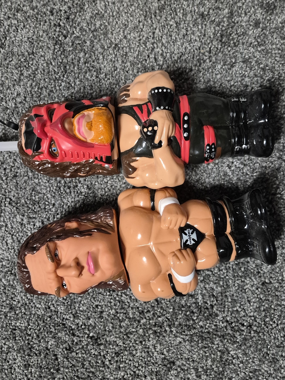 🥤 WWF/WWE Triple H & Kane Water Bottles – Vintage
